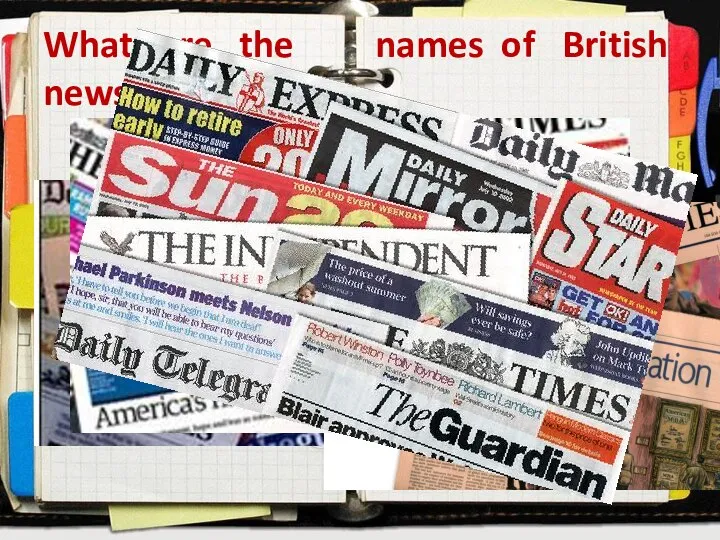 What are the names of British newspapers?