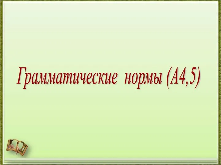 Грамматические нормы (А4,5)