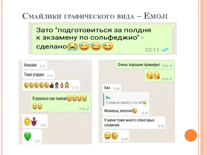 Смайлики графического вида – Emoji