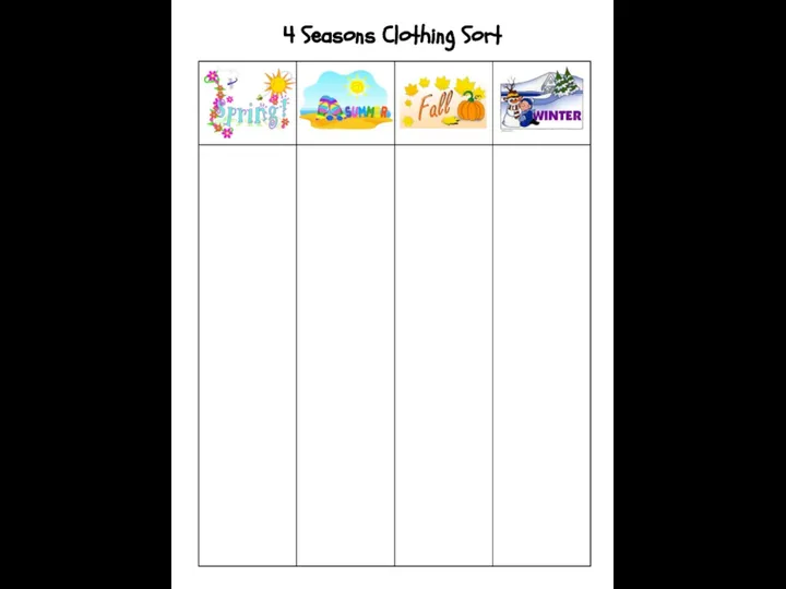 4 Seasons Clothing Sort