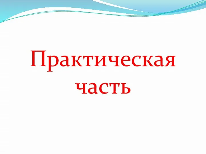 Практическая часть