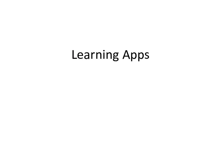 Learning Apps