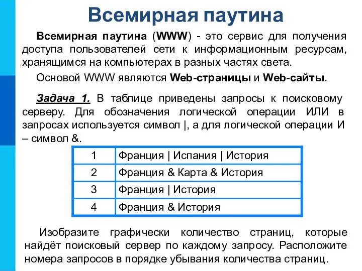 Всемирная паутина Всемирная паутина (WWW) - это сервис для получения доступа пользователей