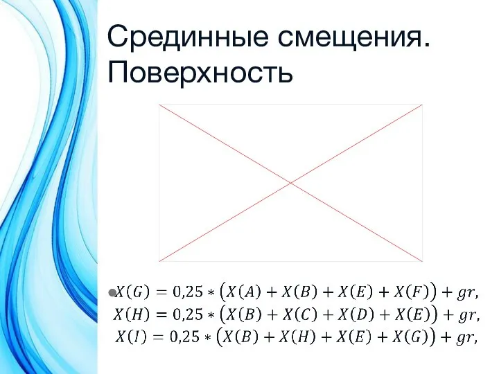 Срединные смещения. Поверхность