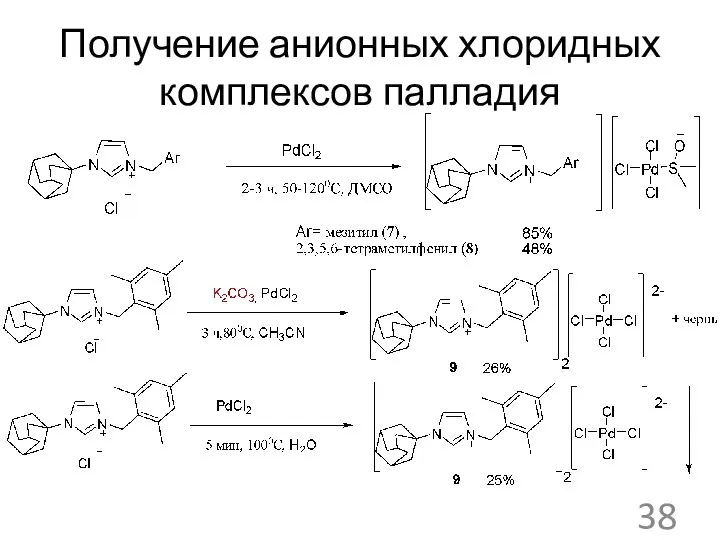 Получение анионных хлоридных комплексов палладия