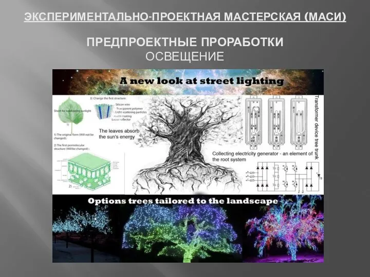 ЭКСПЕРИМЕНТАЛЬНО-ПРОЕКТНАЯ МАСТЕРСКАЯ (МАСИ) ПРЕДПРОЕКТНЫЕ ПРОРАБОТКИ ОСВЕЩЕНИЕ