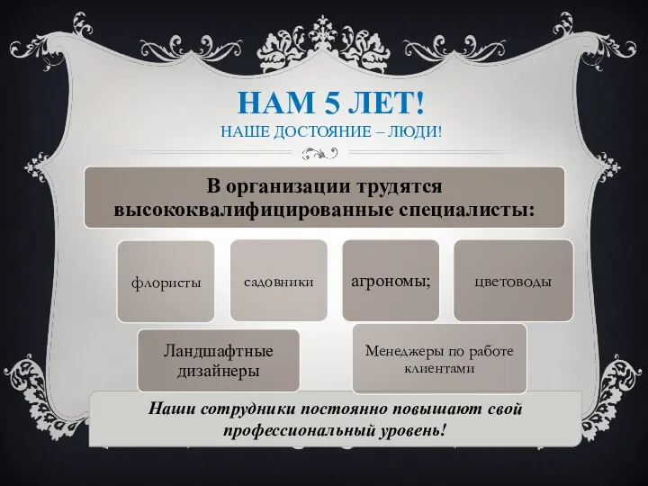 НАМ 5 ЛЕТ! НАШЕ ДОСТОЯНИЕ – ЛЮДИ! Наши сотрудники постоянно повышают свой профессиональный уровень!