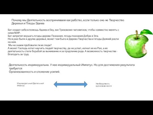 Почему мы Деятельность воспринимаем как рабство, если только оно не Творчество Деревья