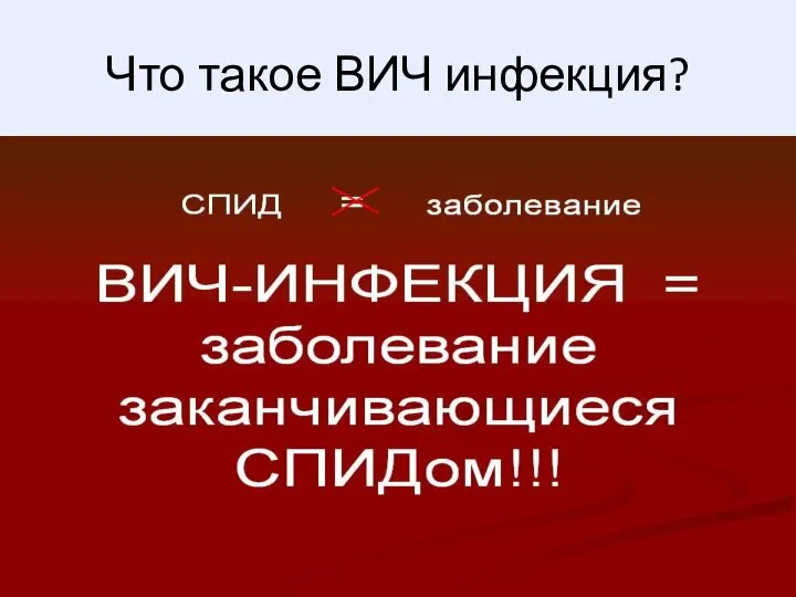 Что такое ВИЧ инфекция?