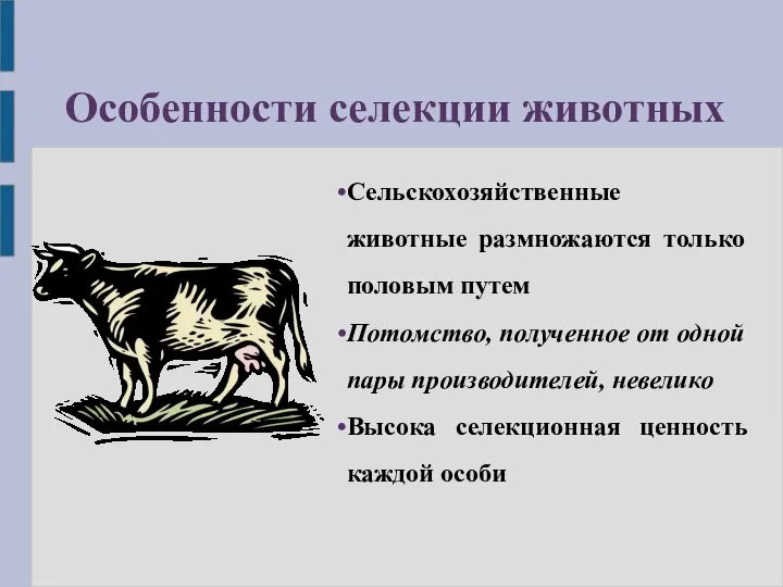 Сельскохозяйственные животные размножаются только половым путем Потомство, полученное от одной пары производителей,