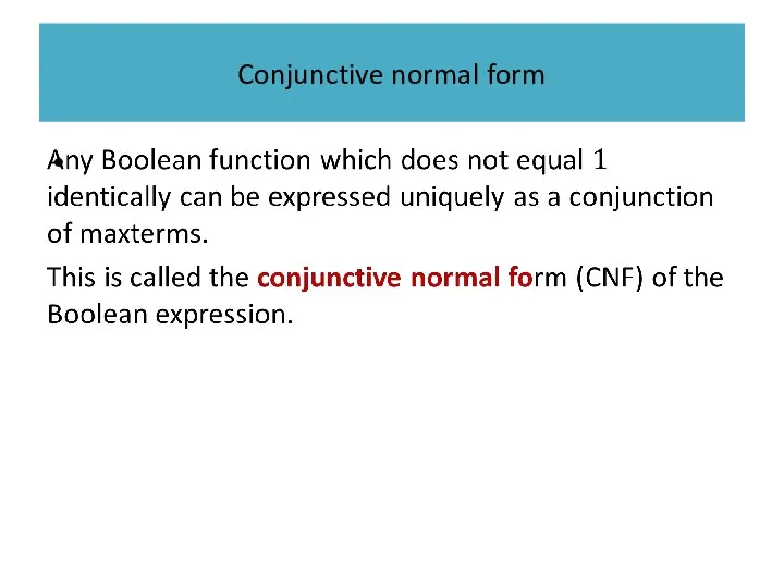 Conjunctive normal form