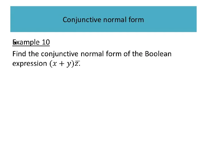 Conjunctive normal form