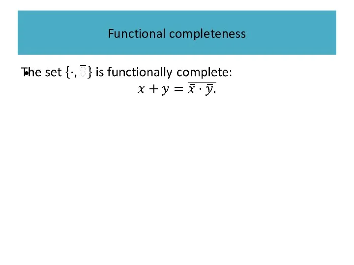 Functional completeness