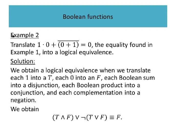 Boolean functions