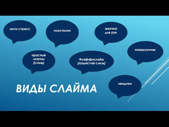 ВИДЫ СЛАЙМА анти стресс простые лизуны (слизь) пластилин хендгам Флаффислайм (пушистая слизь) попрыгунчик жвачка для рук