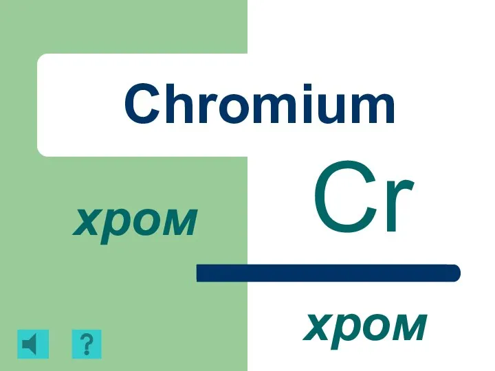 Chromium Cr хром хром