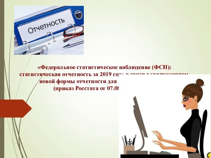 «Федеральное статистическое наблюдение (ФСН): статистическая отчетность за 2019 год» в связи с