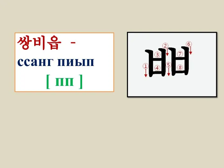 쌍비읍 – ссанг пиып [ пп ]