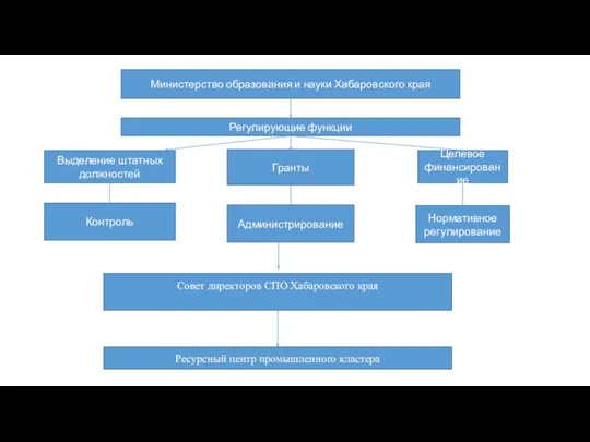 Министерство образования и науки Хабаровского края Совет директоров СПО Хабаровского края Регулирующие