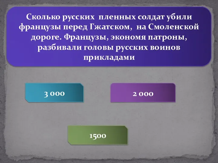 Сколько русских пленных солдат убили французы перед Гжатском, на Смоленской дороге. Французы,