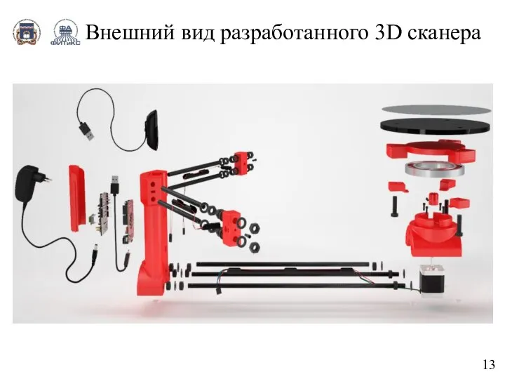 Внешний вид разработанного 3D сканера 13