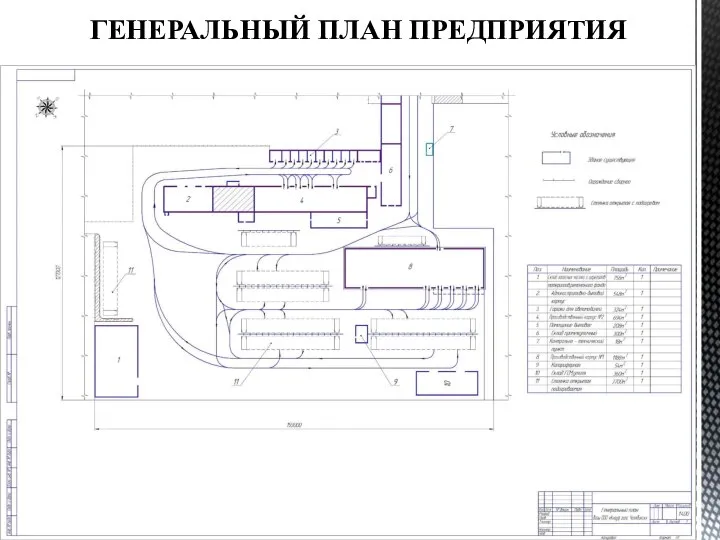 ГЕНЕРАЛЬНЫЙ ПЛАН ПРЕДПРИЯТИЯ