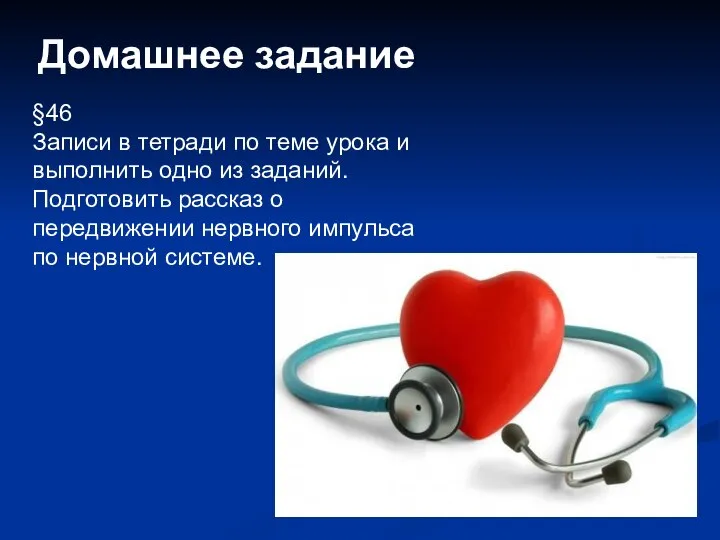 Домашнее задание §46 Записи в тетради по теме урока и выполнить одно