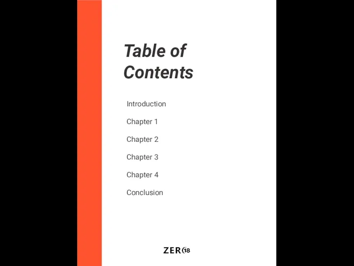 Table of Contents Introduction Chapter 1 Chapter 2 Chapter 3 Chapter 4 Conclusion