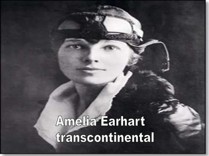 Amelia Earhart transcontinental