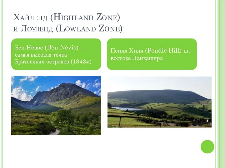 Хайленд (Highland Zone) и Лоуленд (Lowland Zone) Бен-Невис (Ben Nevis) – самая