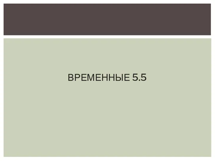 ВРЕМЕННЫЕ 5.5