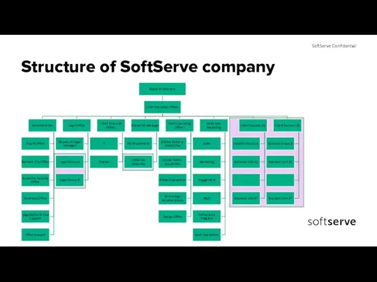 Structure of SoftServe company