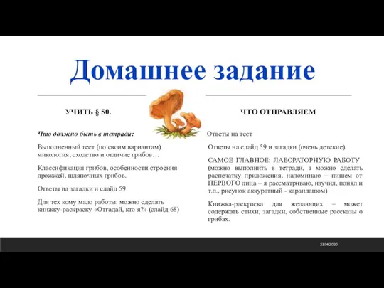 Домашнее задание УЧИТЬ § 50. Что должно быть в тетради: Выполненный тест