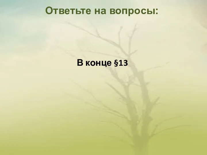 В конце §13 Ответьте на вопросы: