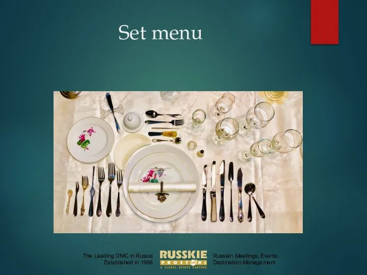 Set menu