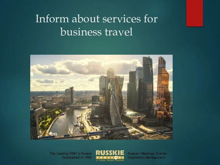 Inform about services for business travel