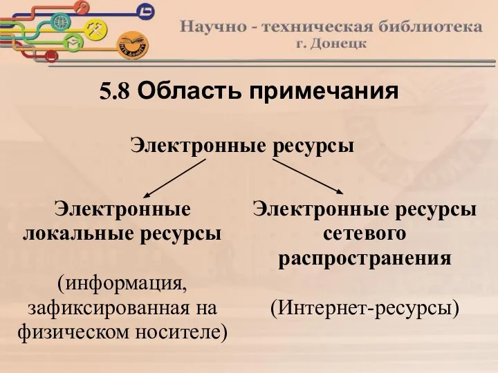 5.8 Область примечания