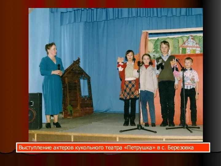 Выступление актеров кукольного театра «Петрушка» в с. Березовка