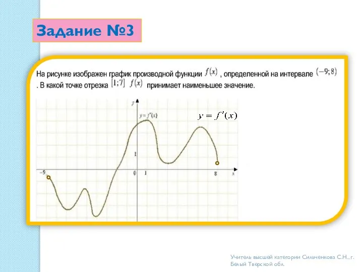 Задание №3 Учитель высшей категории Сильченкова С.Н., г.Белый Тверской обл.