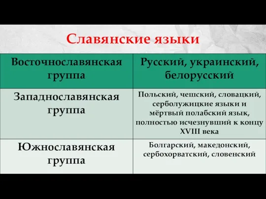 Славянские языки