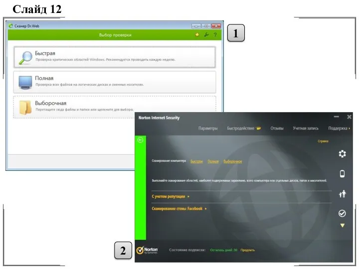 Слайд 12 1 2