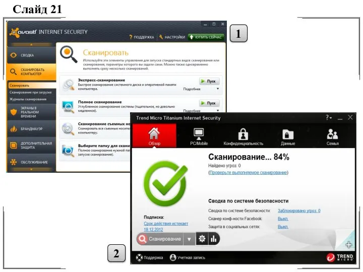 Слайд 21 1 2