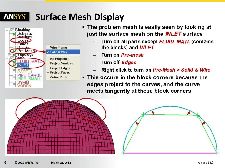 Surface Mesh Display The problem mesh is easily seen by looking at
