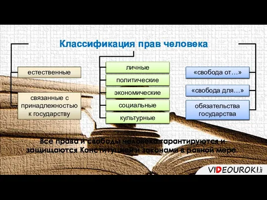 Классификация прав человека естественные связанные с принадлежностью к государству личные политические экономические