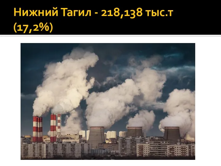 Нижний Тагил - 218,138 тыс.т (17,2%)