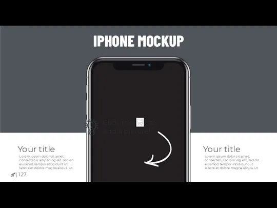 Your title Your title IPHONE MOCKUP Lorem ipsum dolor sit amet, consectetur