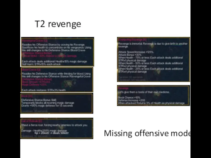 T2 revenge Missing offensive mode w