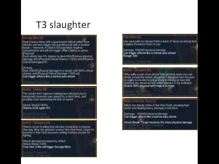 T3 slaughter