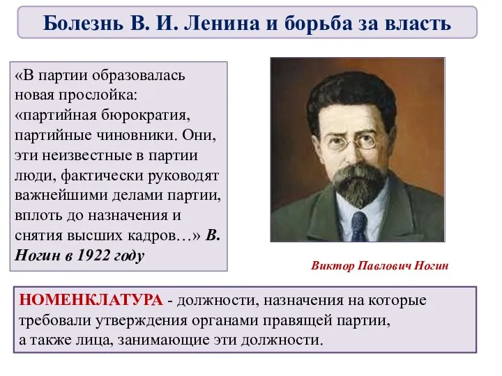 «В партии образовалась новая прослойка: «партийная бюрократия, партийные чиновники. Они, эти неизвестные