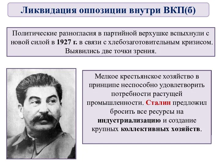 Политические разногласия в партийной верхушке вспыхнули с новой силой в 1927 г.